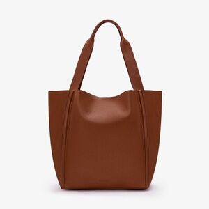 Tala Large Leather Tote Bag - Cognac